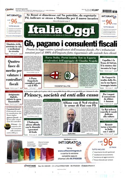 Italia oggi : quotidiano di economia finanza e politica